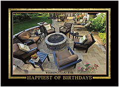 Birthday wishes for a home filled with love, laughter, and joy.  Patio Party A2716U-X
